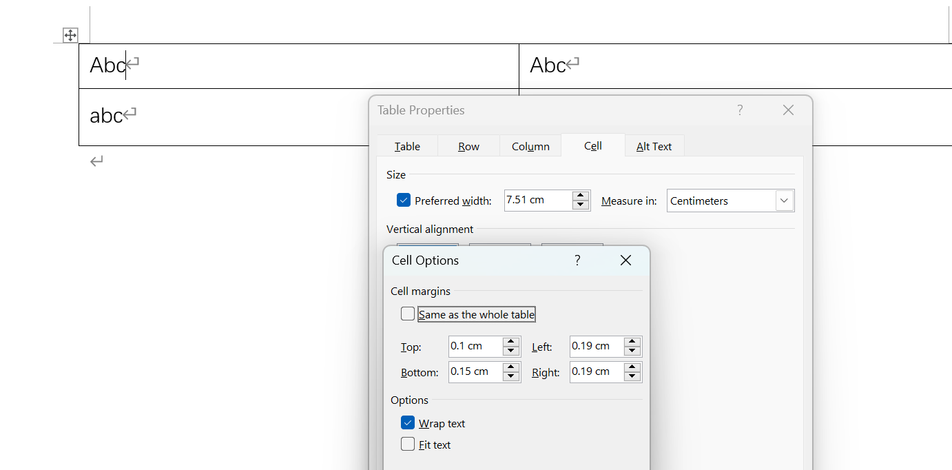 RichTextBox: Importing DOCX File With Modified Top And Bottom TableCell ...